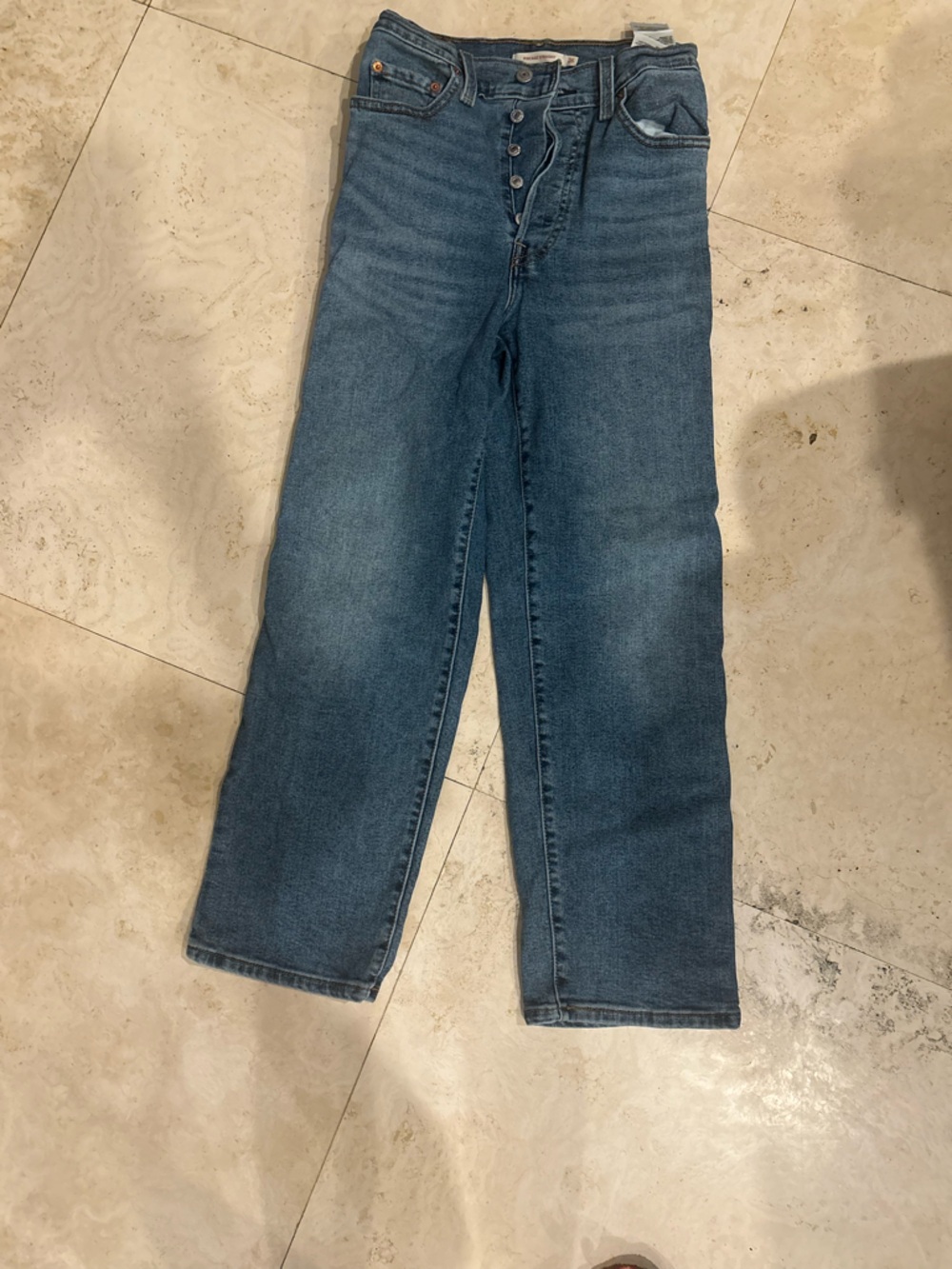 Levi's Ribcage Straight Blue Denim Jeans